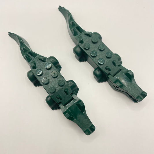LEGO Crocodile with 8 teeth, Dark Green, 2 Pieces, Pirates