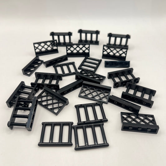 LEGO Mixed Fences, Black, 25 Piece