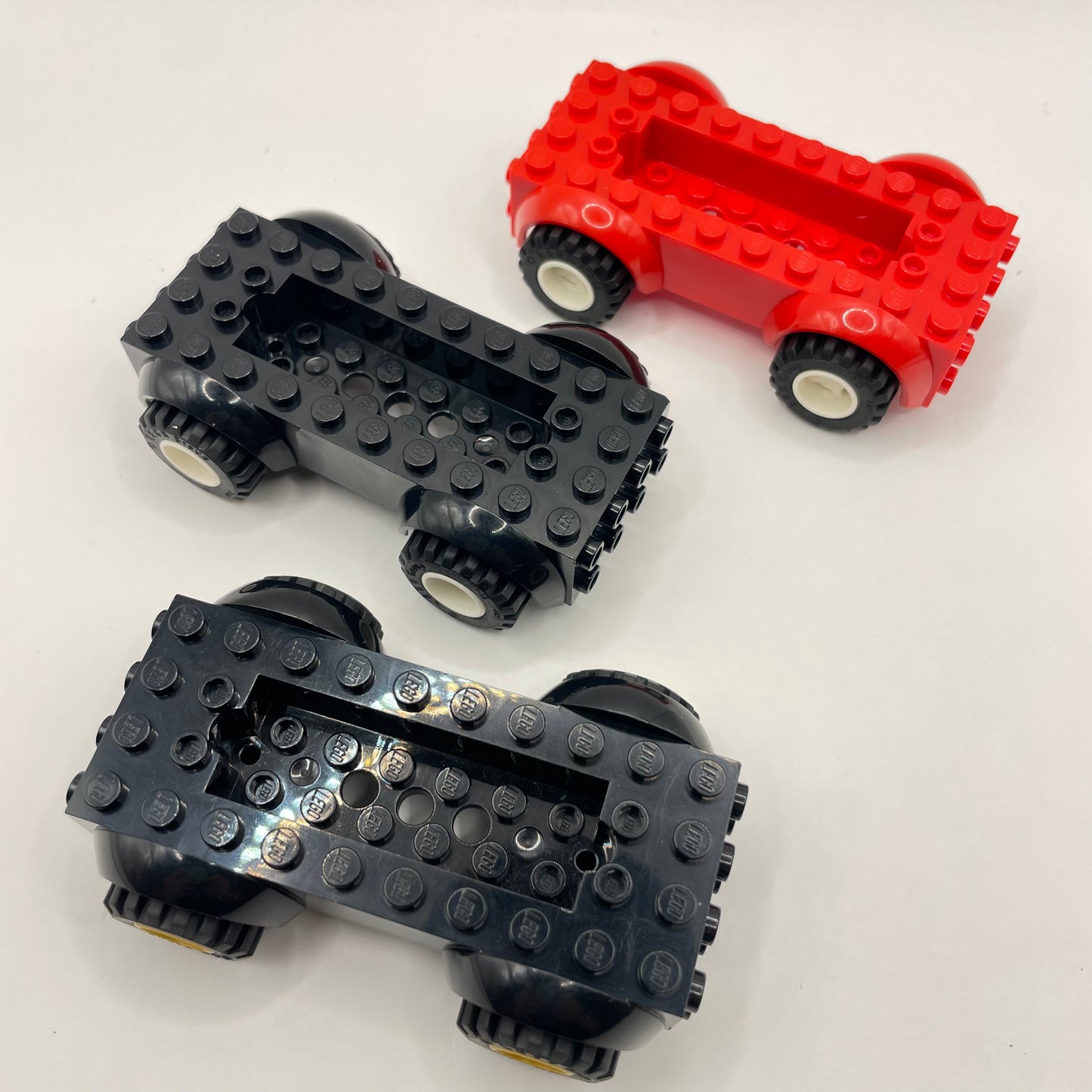 LEGO Vehicle Bases, Black and Red, 3 Pieces