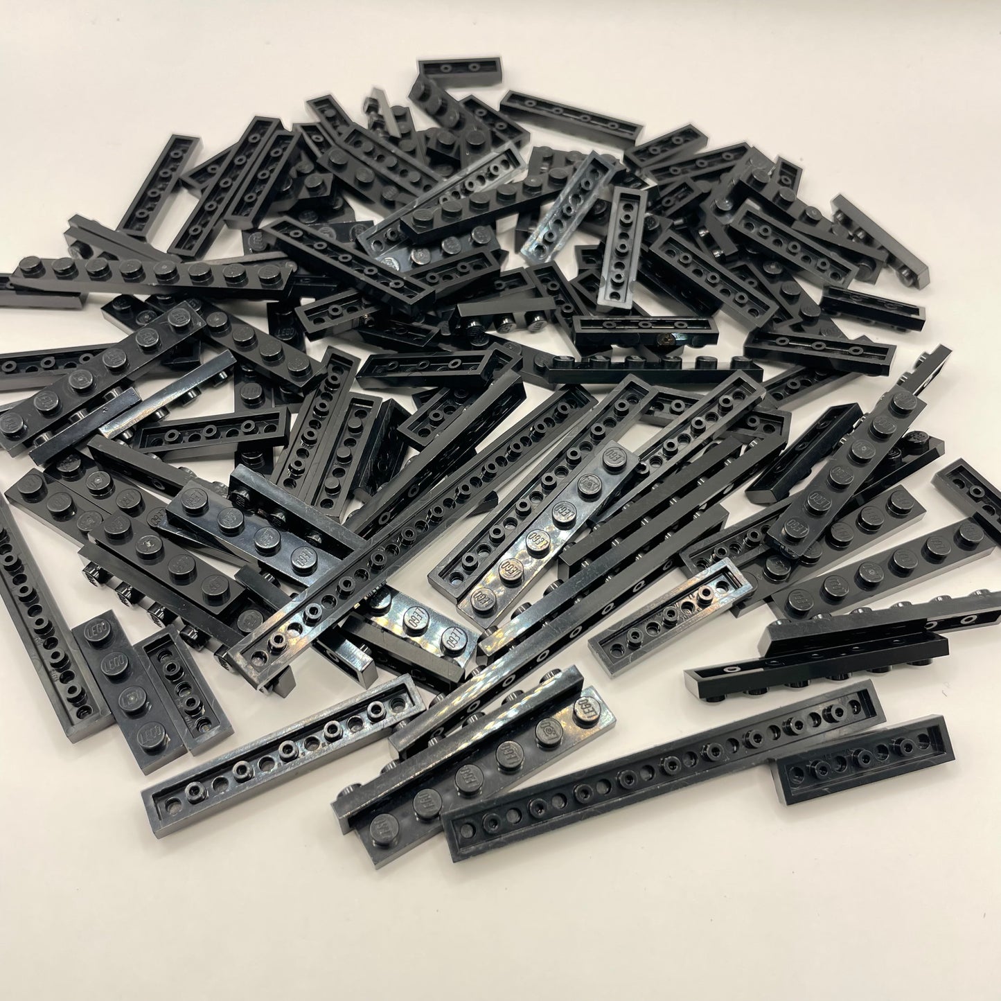 LEGO Plates, 1x Wide, Black, Approx. 90g
