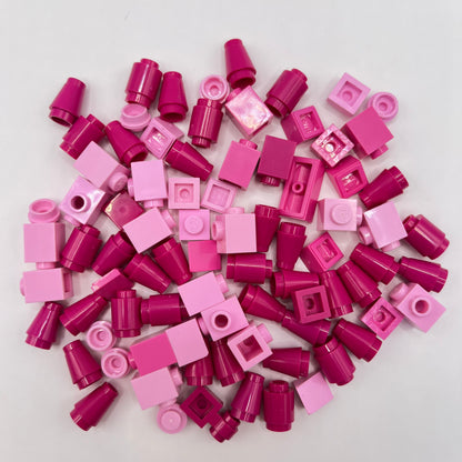 LEGO Greebling, Mixed Pink, Approx. 20g