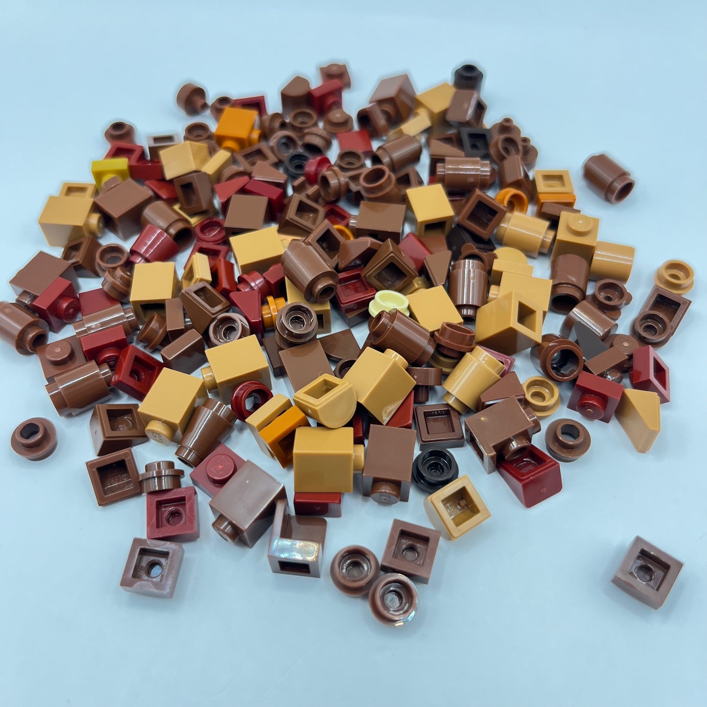 LEGO Greebling, 1x1, Browns, Approx. 35g