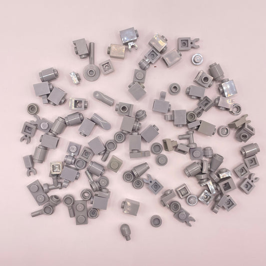 LEGO Greebling, Light Bluish Grey, 100 Pieces