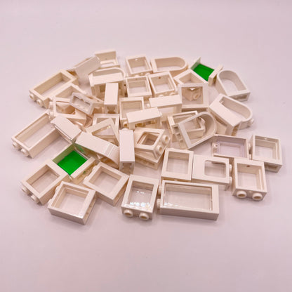 LEGO White, Small Window Frames, Approx. 40g
