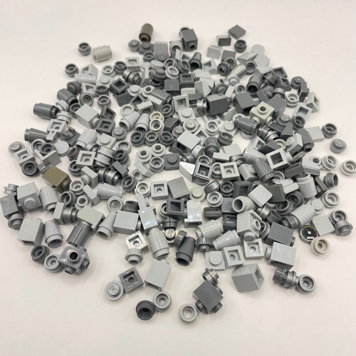 LEGO Greebling, 1x1, Grey, Approx. 50g