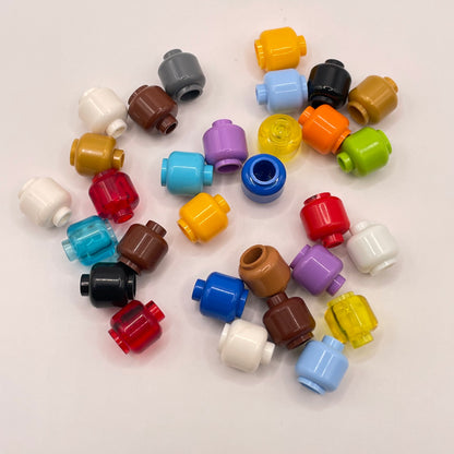 LEGO Blank Heads, Mixed Colours, 30 Pieces