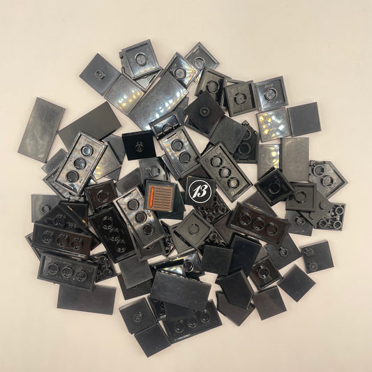 LEGO  Tiles,2x Wide, Black, Approx. 55g