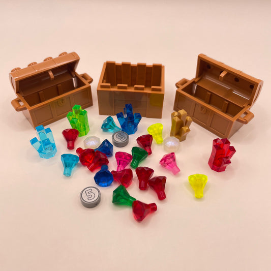 LEGO Treasure and Crystals with Chests, 30 Pieces