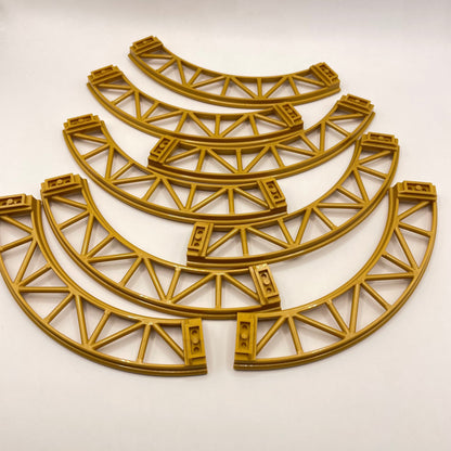 LEGO Roller Coaster Curve Track, Pearl Gold, (8 Pieces) Brand New