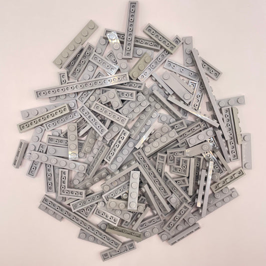 LEGO  Plates, 1x Wide, Light Bluish Grey, Approx. 90g