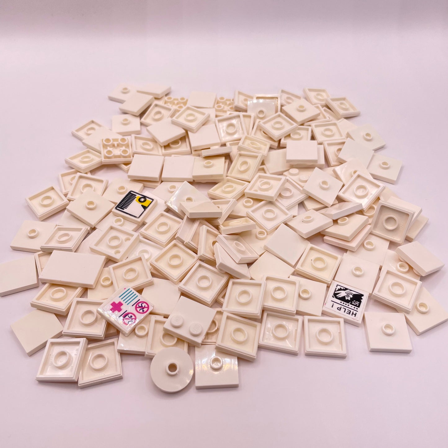 LEGO Tiles, 2x2, White, Approx. 75g