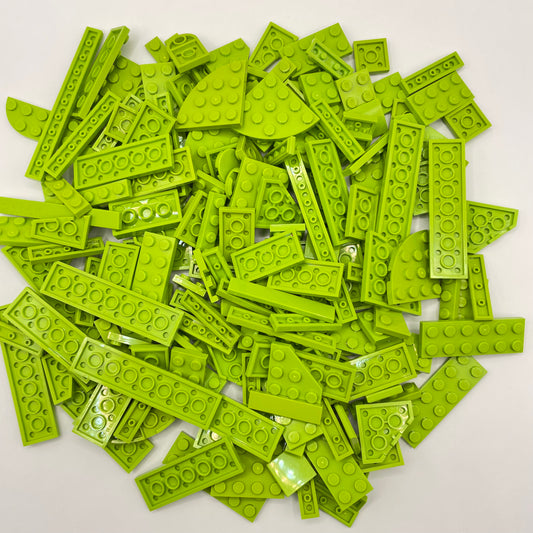 LEGO Plates, Lime, Approx. 185g