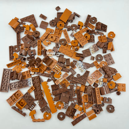 LEGO Nougat, Reddish Brown, Mixed Bricks, Approx. 110g
