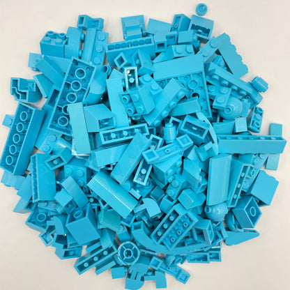 LEGO Mixed Pieces, Medium Azure, Approx. 200g