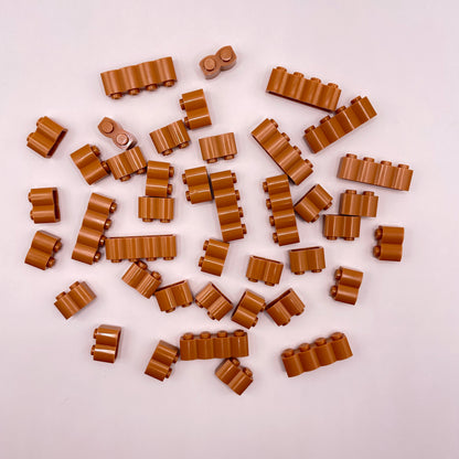 LEGO Log Profiles, Medium Nougat, Building, 40 Pieces