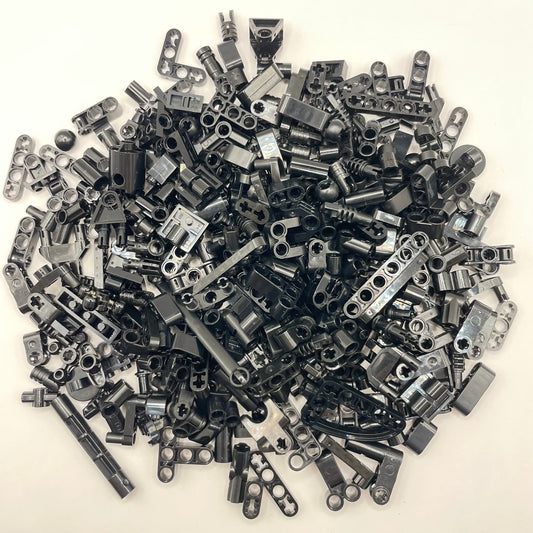 LEGO Mixed Small/Medium Technic, Black, Approx. 185g