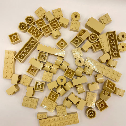 LEGO Bricks, Tan, Approx. 100g