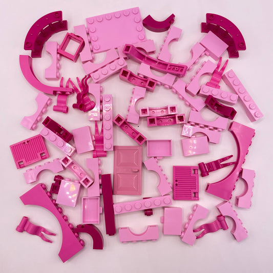 LEGO Building Pieces, Mixed Pink, Approx. 75g