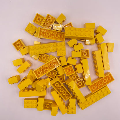 LEGO Bricks, 2x Wide, Yellow, Approx. 100g