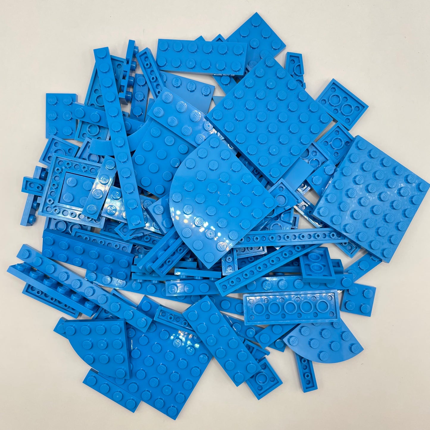 LEGO Plates, Dark Azure, Approx. 115g