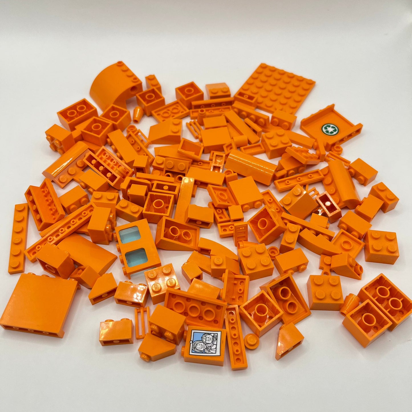 LEGO Orange, Mixed Bricks, Approx. 120g