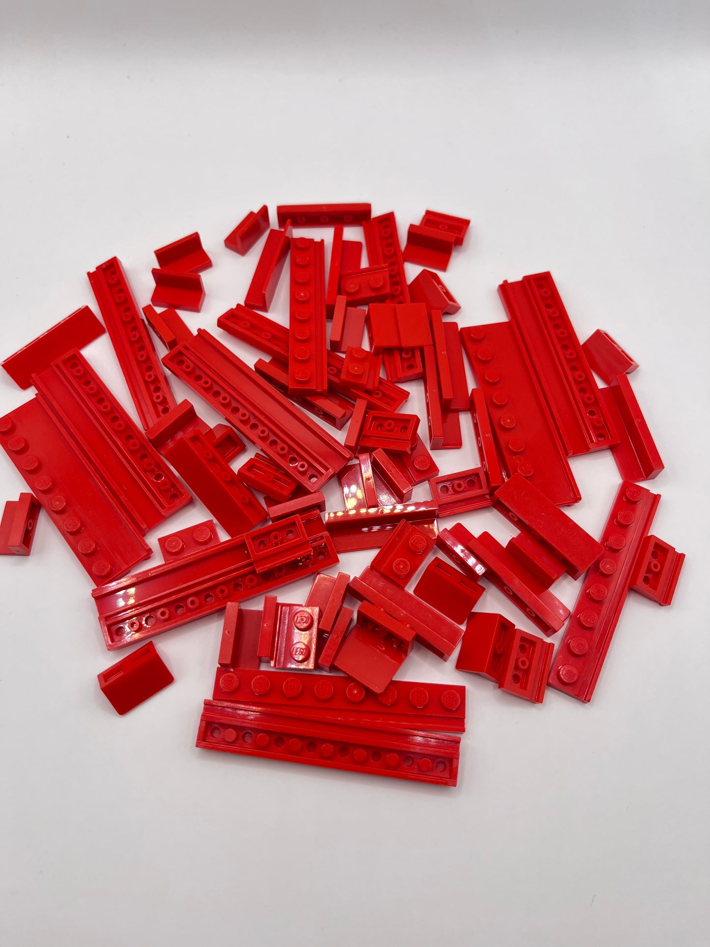 LEGO Panels and Rails, Red, Approx. 60g