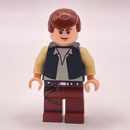LEGO Han Solo, Light Nougat, Black Vest, Star Wars, Minifigure (sw0179a)