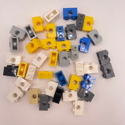 LEGO Technic Bricks, 1x2 with Pin Hole, Mixed Colours, 40 pieces
