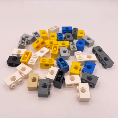 LEGO Technic Bricks, 1x2 with Pin Hole, Mixed Colours, 40 pieces