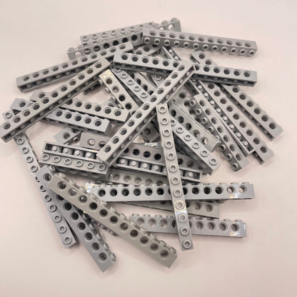 LEGO Technic Bricks, Light Bluish Grey, Approx. 130g