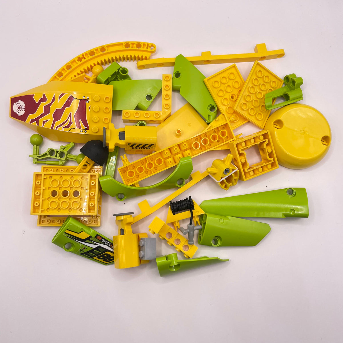LEGO Technic, Vehicle, Yellow, Lime, Approx. 120g
